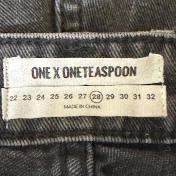 B-211 One X One Teaspoon Black Distressed High Waist Skinny Jeans Size 28 - Picture 13 of 15